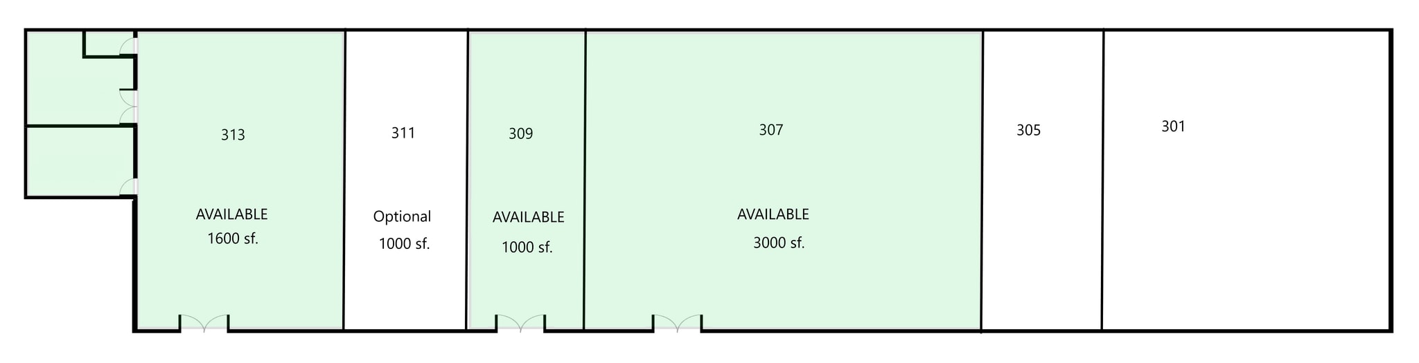 301-311 W Hundley Dr, Lake Dallas, TX for lease Floor Plan- Image 1 of 2