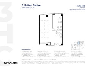 3 Hutton Centre Dr, Santa Ana, CA à louer Plan d’étage- Image 1 de 2