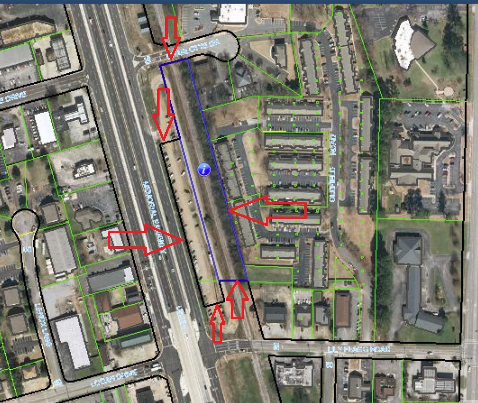 0 Memorial, Huntsville, AL for sale Aerial- Image 1 of 5