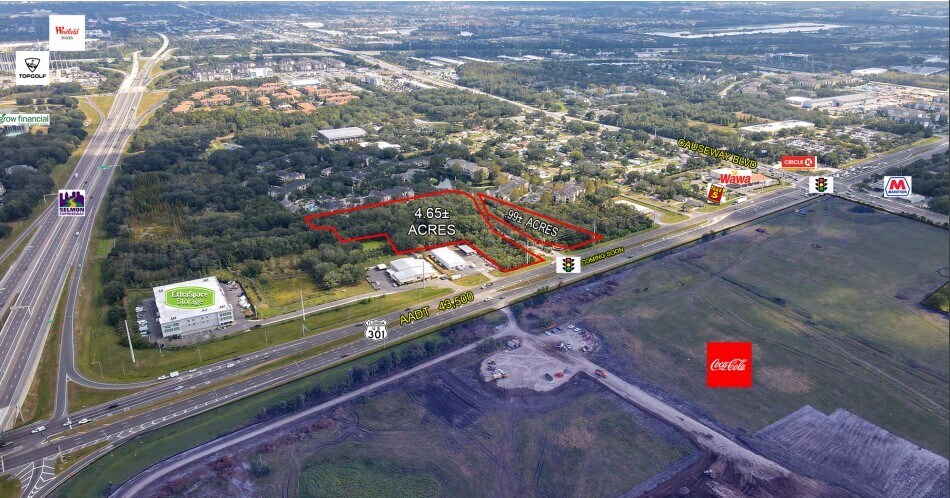 US 301 & Courtney Palms Blvd, Tampa, FL à vendre - Aérien - Image 2 de 3