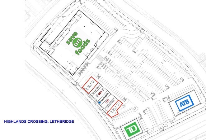 405 Highlands Blvd, Lethbridge, AB à louer Plan de site- Image 1 de 1