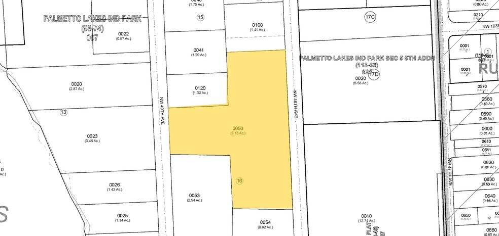 16175 NW 49th Ave, Hialeah, FL à louer - Plan cadastral - Image 2 de 9