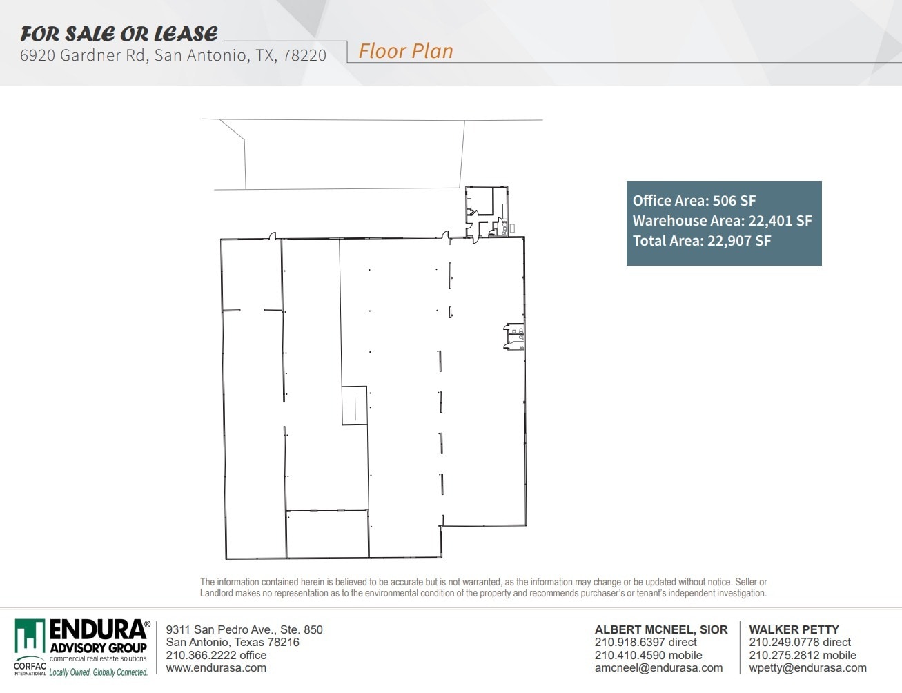 6920 Gardner Rd, San Antonio, TX for sale Floor Plan- Image 1 of 8