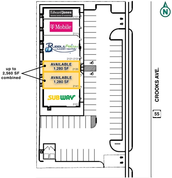 2101-2151 Crooks Ave, Kaukauna, WI for lease - Building Photo - Image 2 of 12