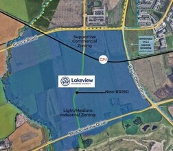 Ray Gibbon Drive & Giroux Rd, St. Albert, AB - AERIAL  map view