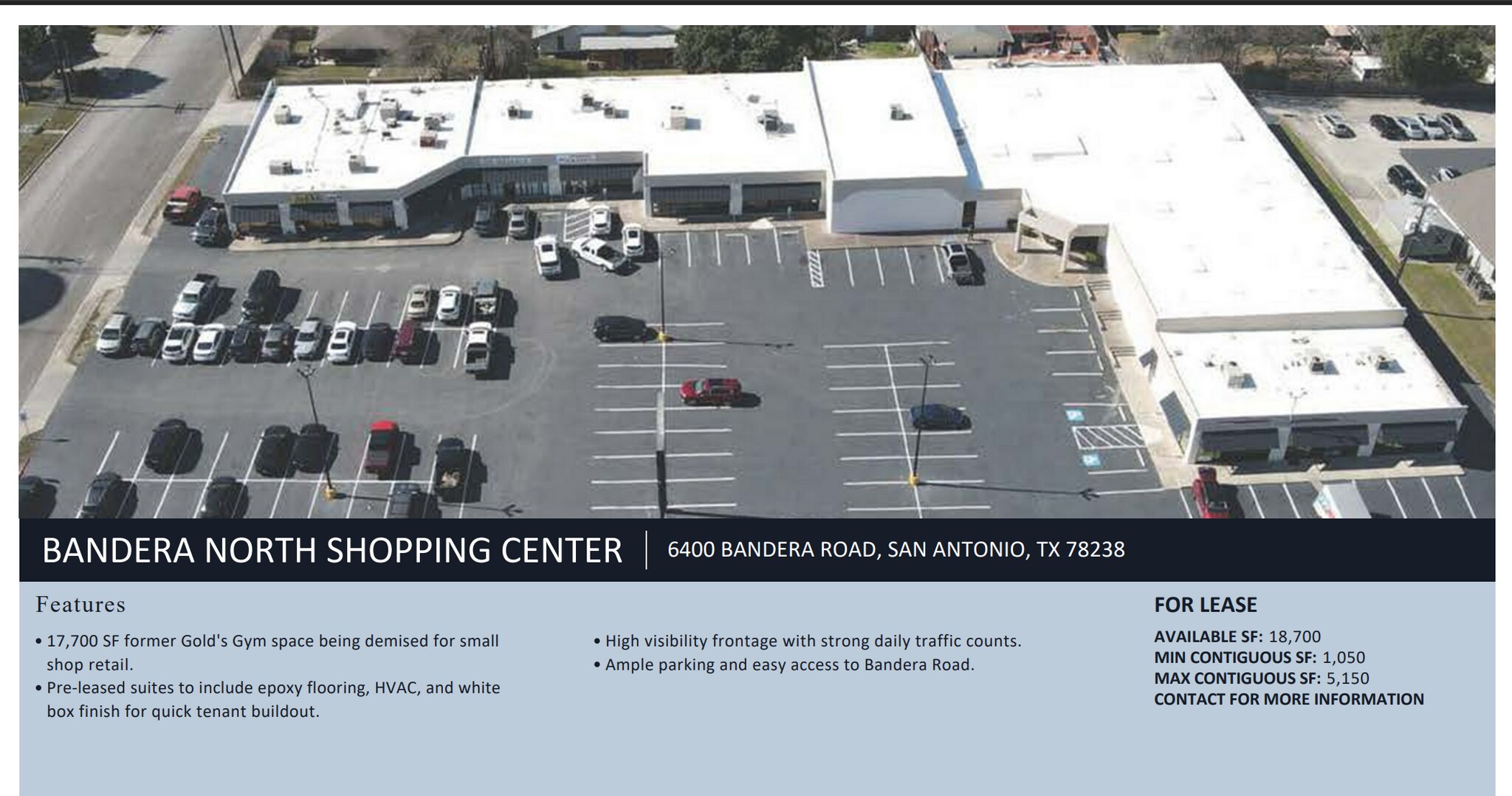 6400-6422 Bandera Rd, Leon Valley, TX à louer Photo du bâtiment- Image 1 de 6