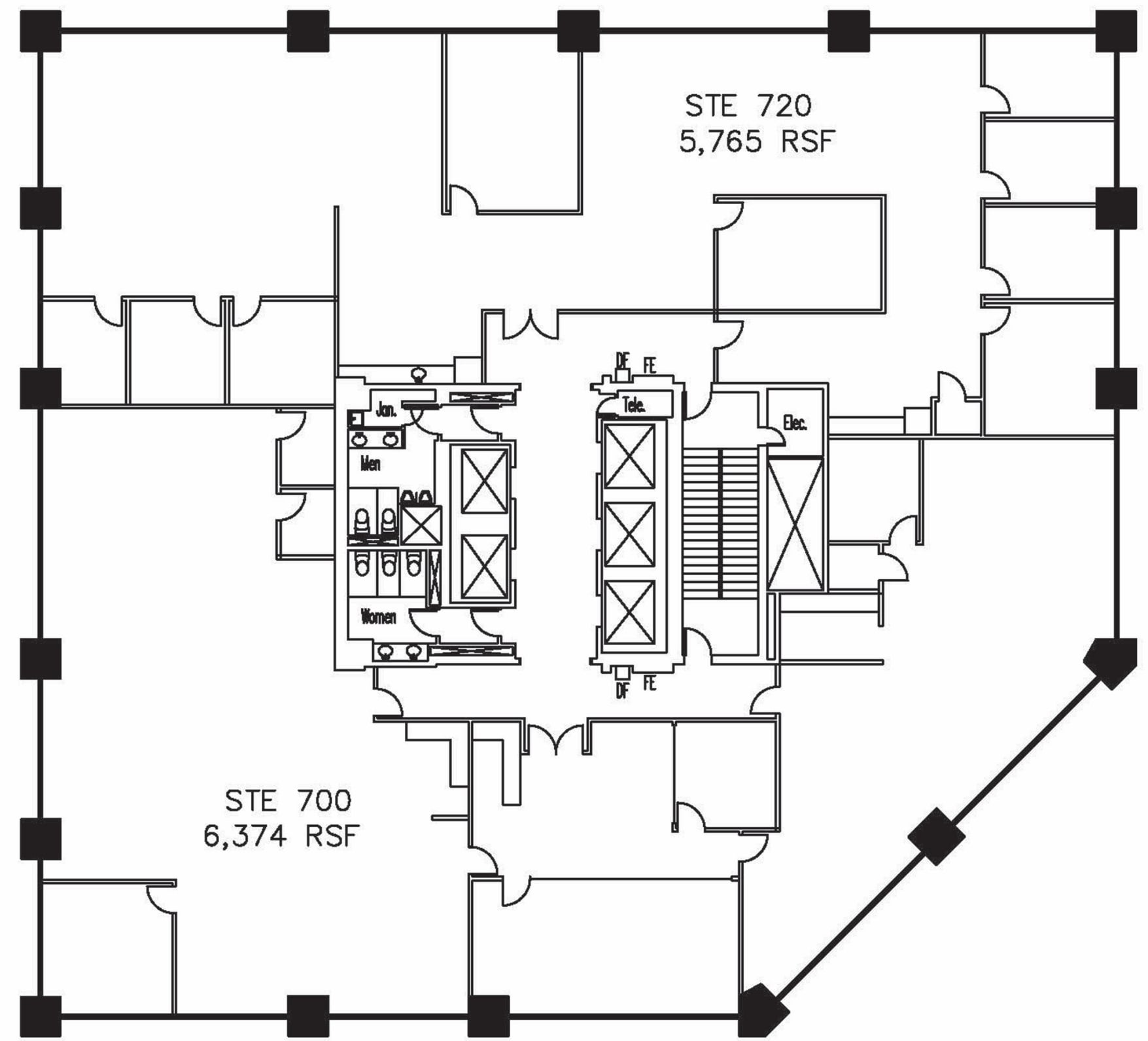 1801 Broadway, Denver, CO for lease Floor Plan- Image 1 of 1