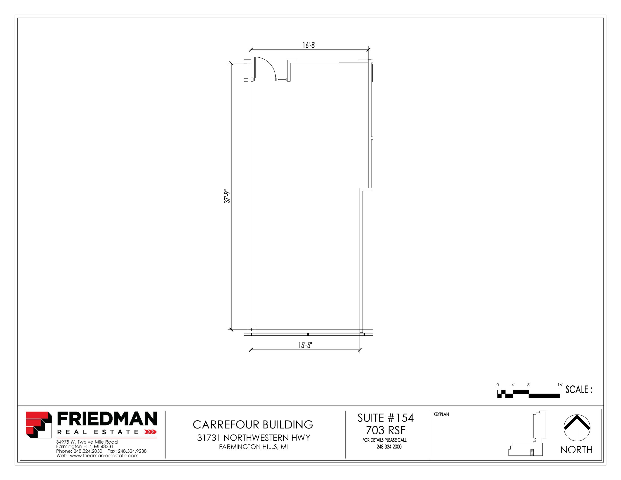31731 Northwestern Hwy, Farmington Hills, MI à louer Plan d’étage- Image 1 de 1