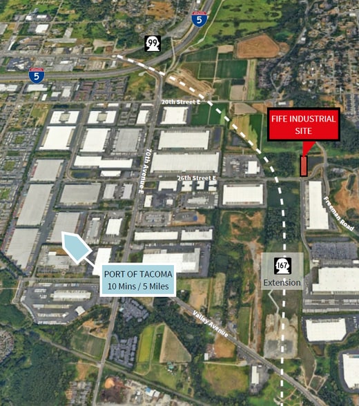 7801 26th St E, Fife, WA for sale - Aerial - Image 1 of 5