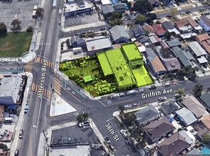 3604 Griffith Ave, Los Angeles, CA - Aérien Vue de la carte