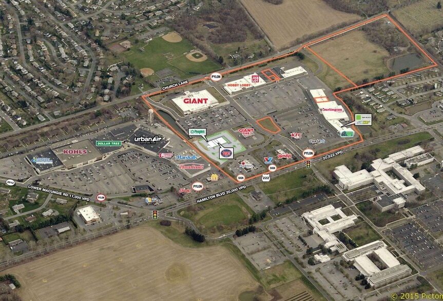 7150 Hamilton Blvd, Trexlertown, PA for lease - Aerial - Image 3 of 4