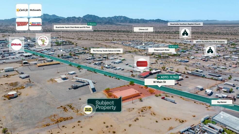 925 W Main St, Quartzsite, AZ à vendre - Aérien - Image 2 de 3