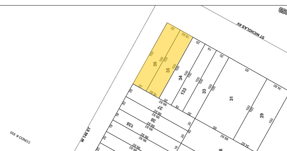 721 Saint Nicholas Ave, New York, NY for sale - Plat Map - Image 2 of 9