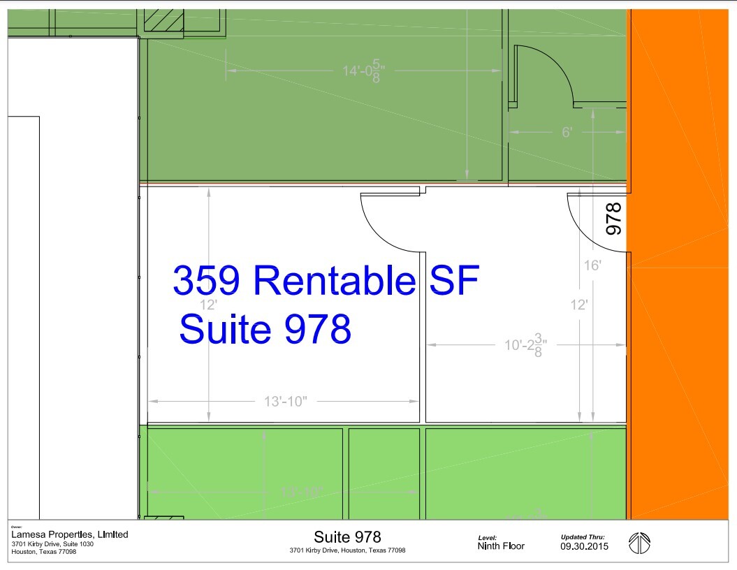 3701-3801 Kirby & 2401 Portsmouth, Houston, TX à louer Plan d  tage- Image 1 de 1