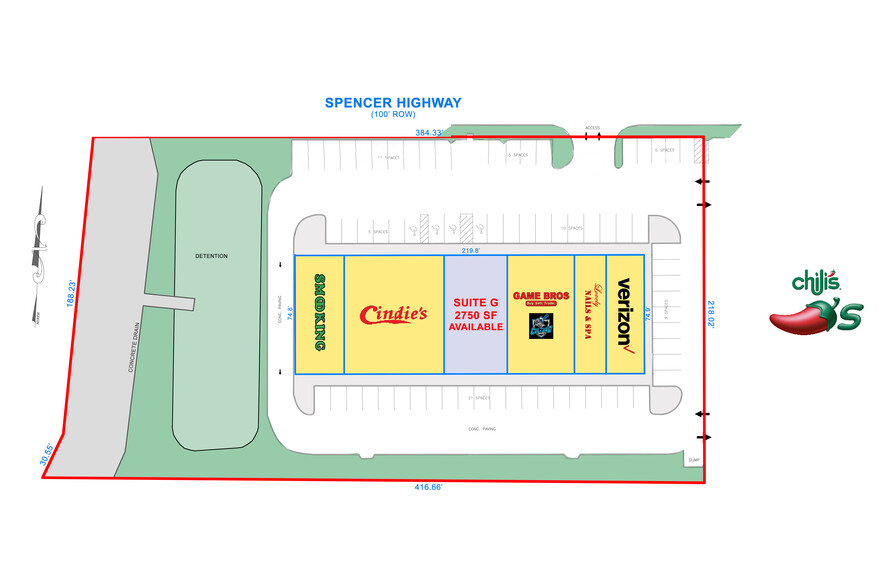 8690 Spencer Hwy, La Porte, TX à louer - Plan de site - Image 2 de 11