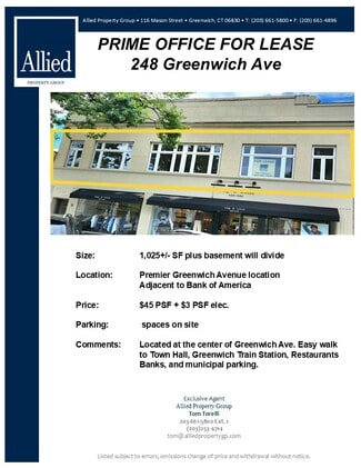 More details for 244-248 Greenwich Ave, Greenwich, Ct, Greenwich, CT - Office/Retail for Lease
