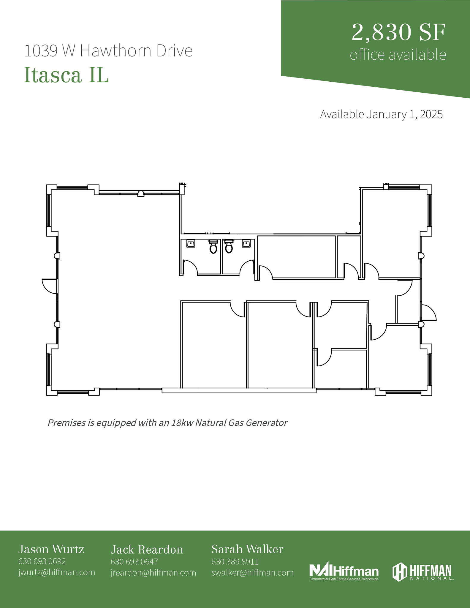 1091-1099 W Hawthorn Dr, Itasca, IL for lease Floor Plan- Image 1 of 1