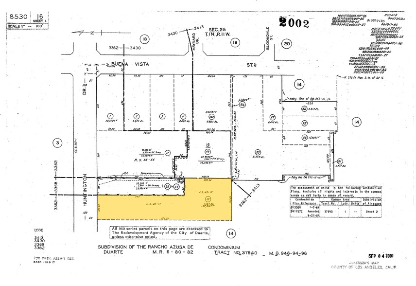 1202-1212 Huntington Dr, Duarte, CA à vendre - Plan cadastral - Image 1 de 1