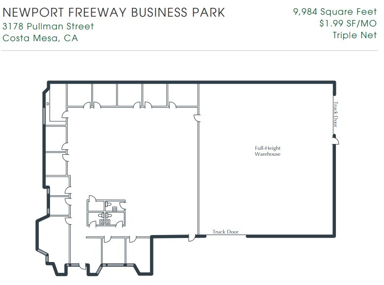 3176 Pullman St, Costa Mesa, CA à louer Plan d  tage- Image 1 de 1