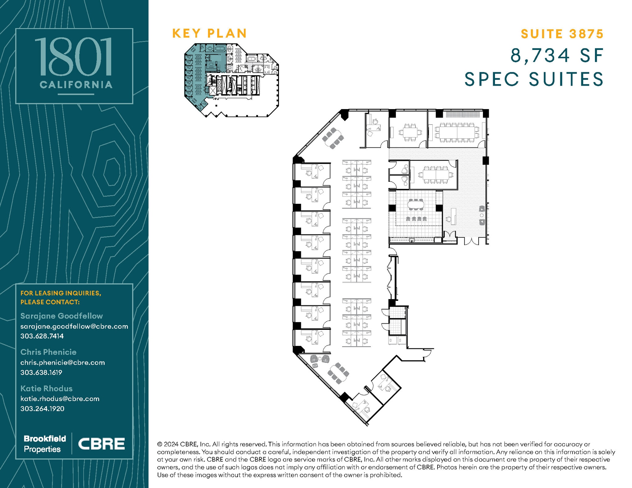 1801 California St, Denver, CO for lease Floor Plan- Image 1 of 3