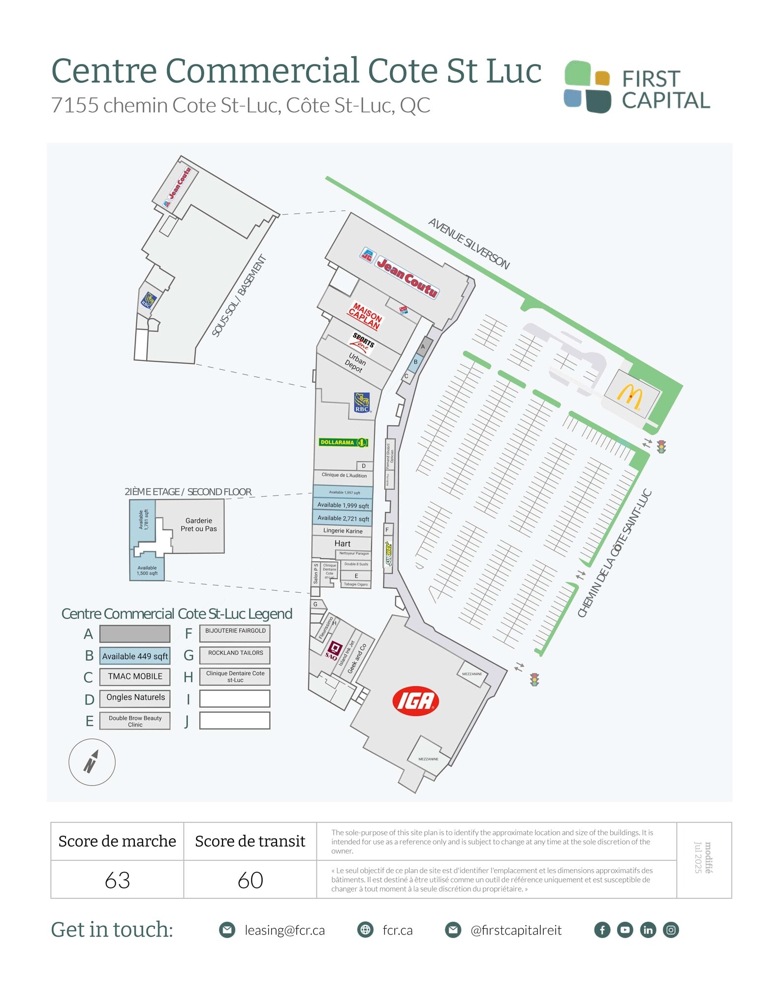 7001-7155 Ch Côte St-Luc, Montréal, QC for lease Site Plan- Image 1 of 1