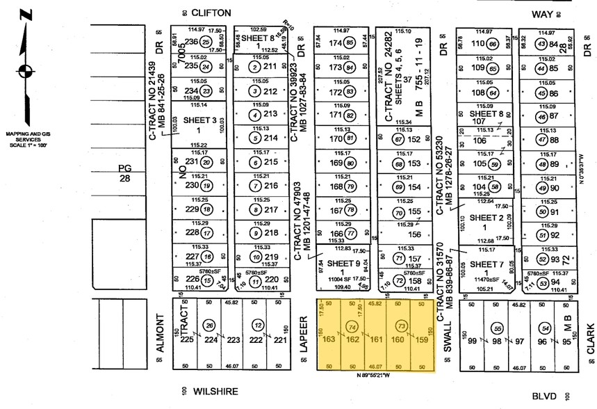 8901-8907 Wilshire Blvd, Beverly Hills, CA à louer - Plan cadastral - Image 3 de 4