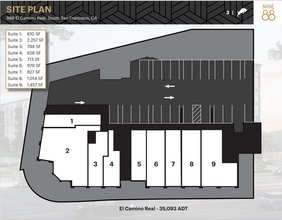 988 El Camino Real, South San Francisco, CA for lease Site Plan- Image 1 of 1