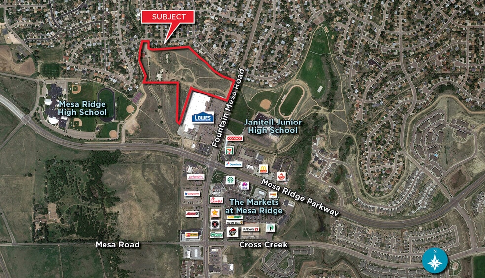 NWC of Fountain Mesa Rd & Mesa Ridge Pkwy, Fountain, CO à vendre - Photo du bâtiment - Image 1 de 1