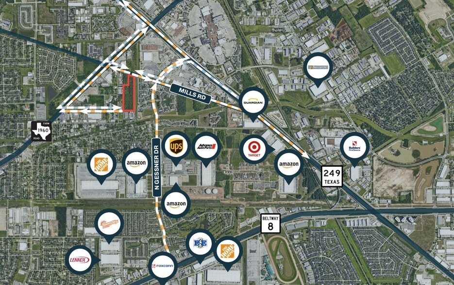 8887 Mills Rd, Houston, TX for sale - Aerial - Image 2 of 2