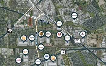 8887 Mills Rd, Houston, TX - AERIAL  map view