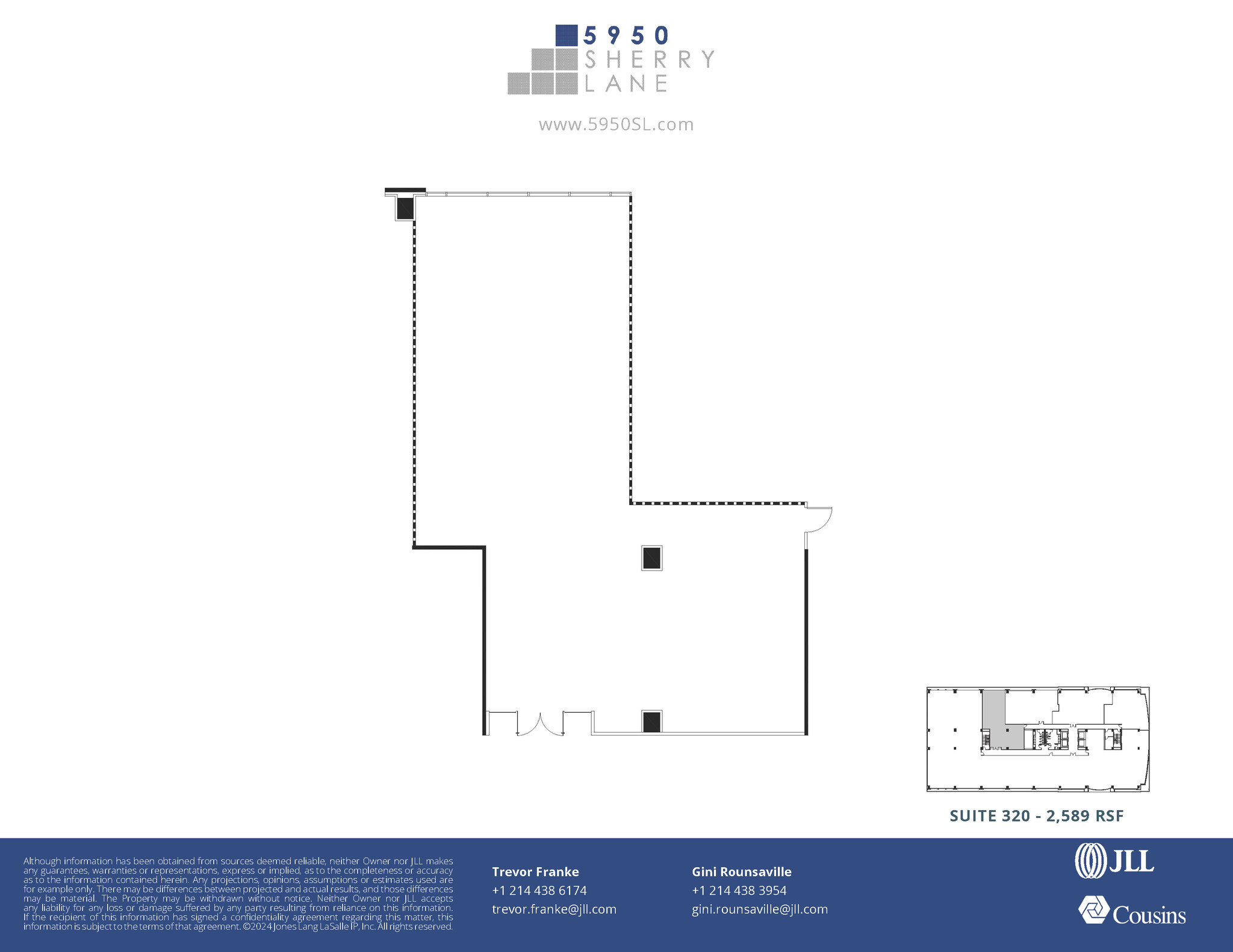 5950 Sherry Ln, Dallas, TX à louer Plan d’étage- Image 1 de 1