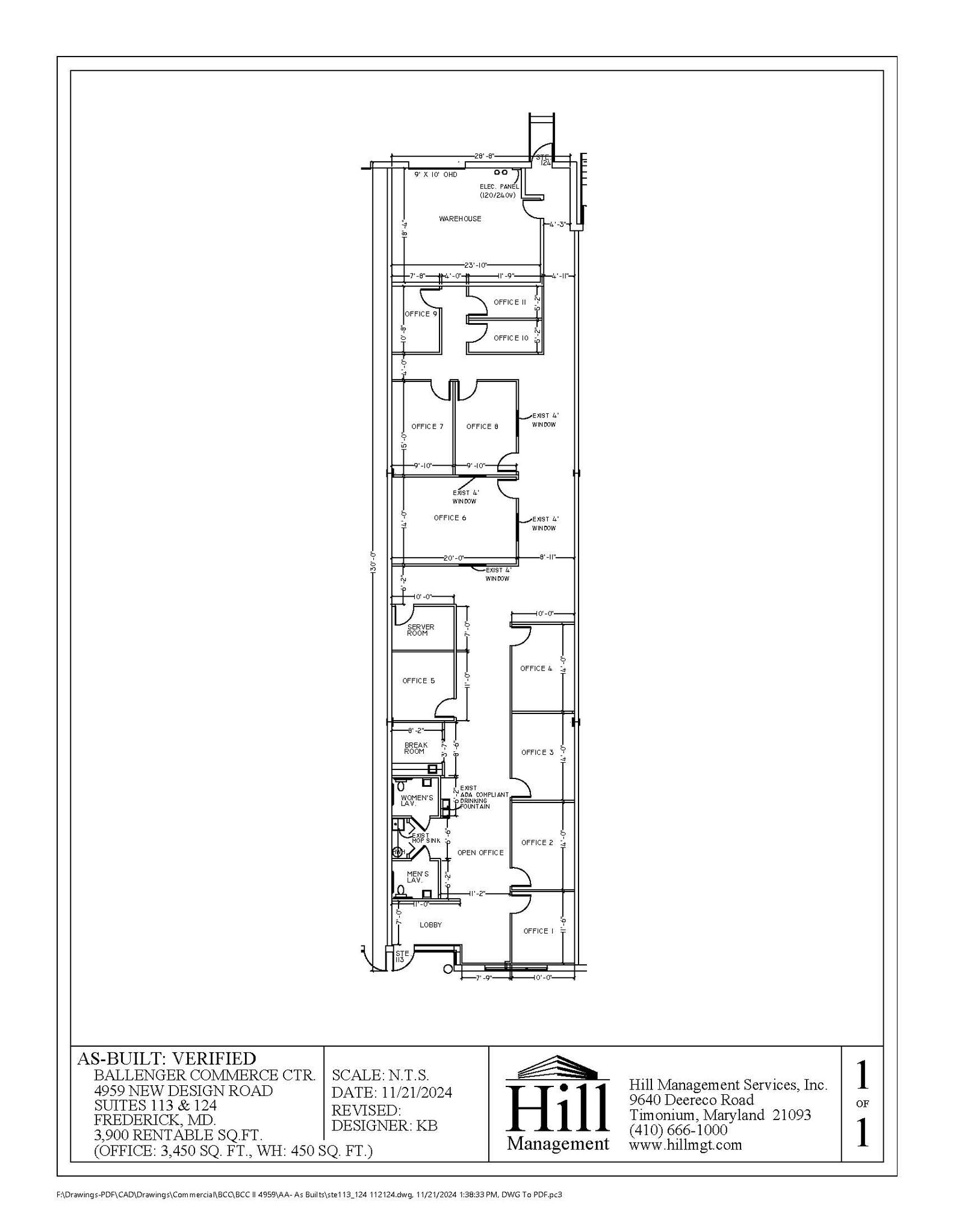 4959 New Design Rd, Frederick, MD for lease Floor Plan- Image 1 of 1