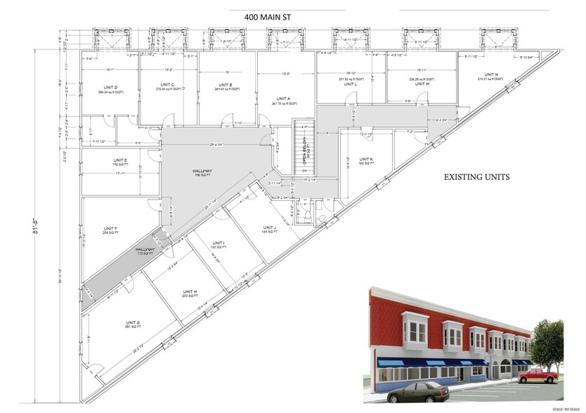 400-412 Main St, Vacaville, CA à louer - Plan d’étage type - Image 2 de 30