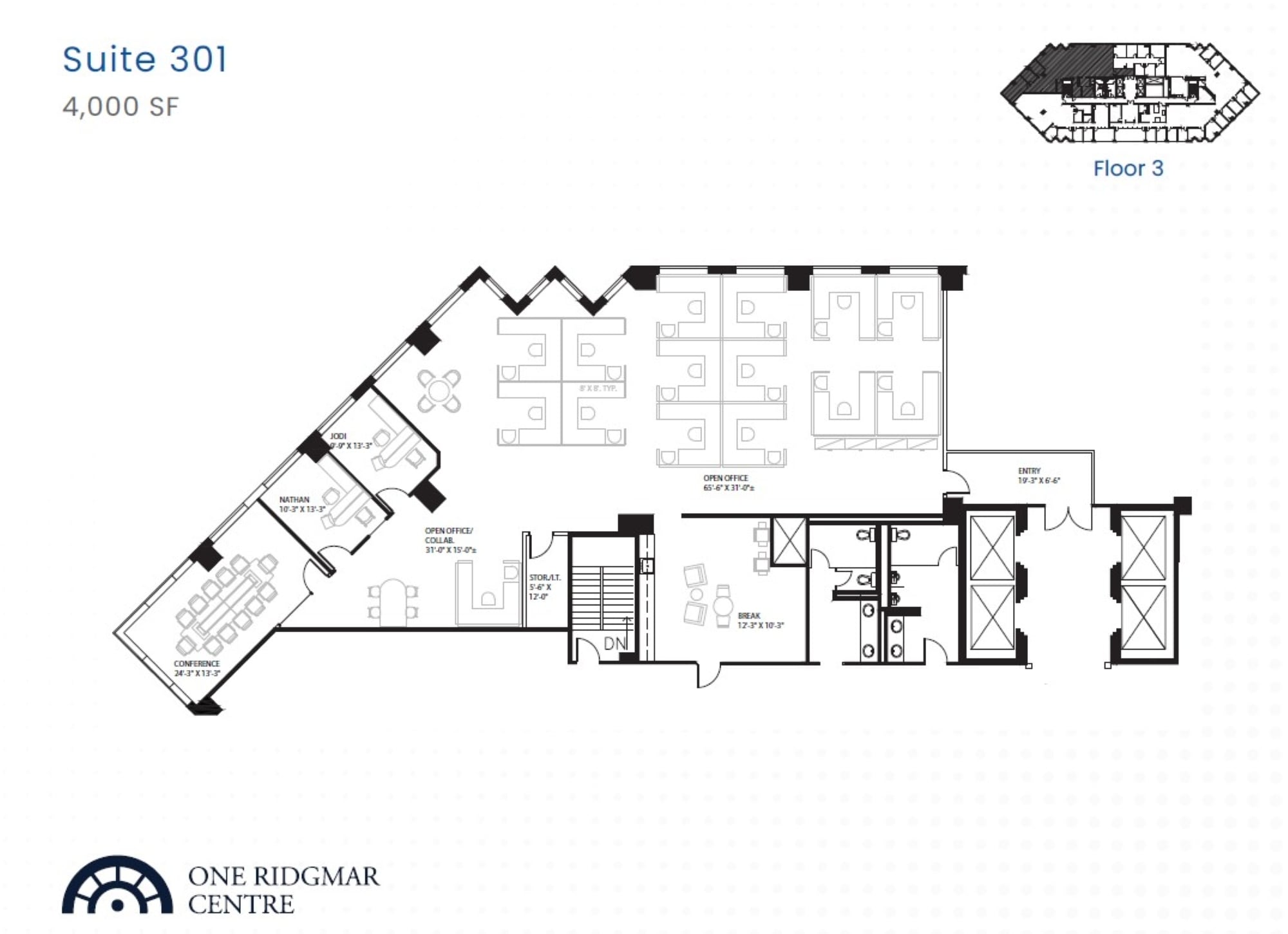 6500 West Fwy, Fort Worth, TX à louer Plan d’étage- Image 1 de 1