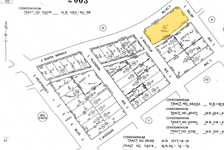 10780 Santa Monica Blvd, Los Angeles, CA for lease - Plat Map - Image 2 of 7