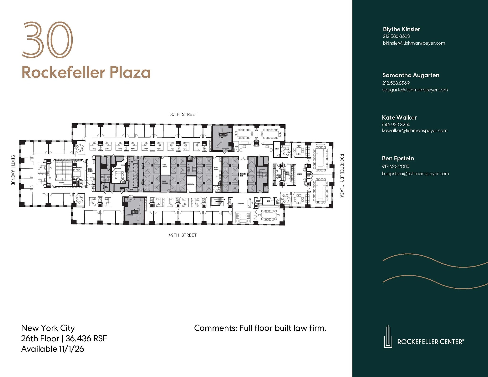 30 Rockefeller Plaza, New York, NY for lease Interior Photo- Image 1 of 1