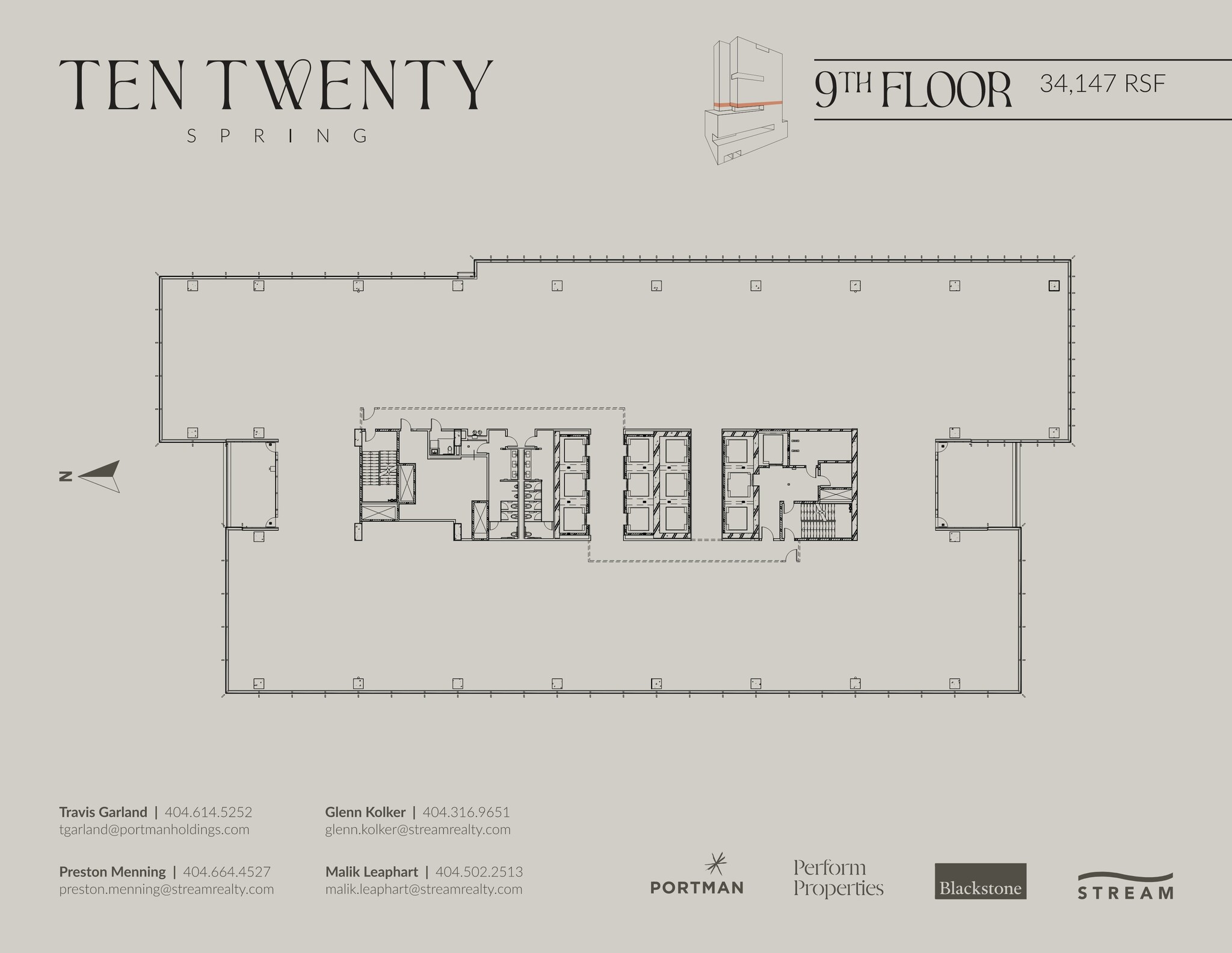 1020 Spring St, Atlanta, GA à louer Plan d’étage- Image 1 de 1