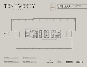 1020 Spring St, Atlanta, GA à louer Plan d’étage- Image 1 de 1