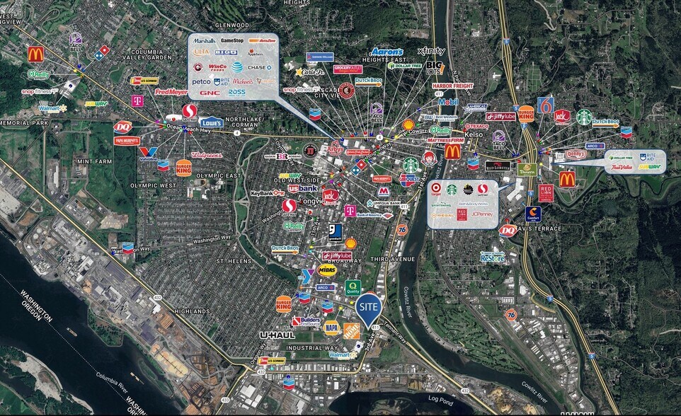 580 7th Ave, Longview, WA à vendre - Aérien - Image 3 de 3