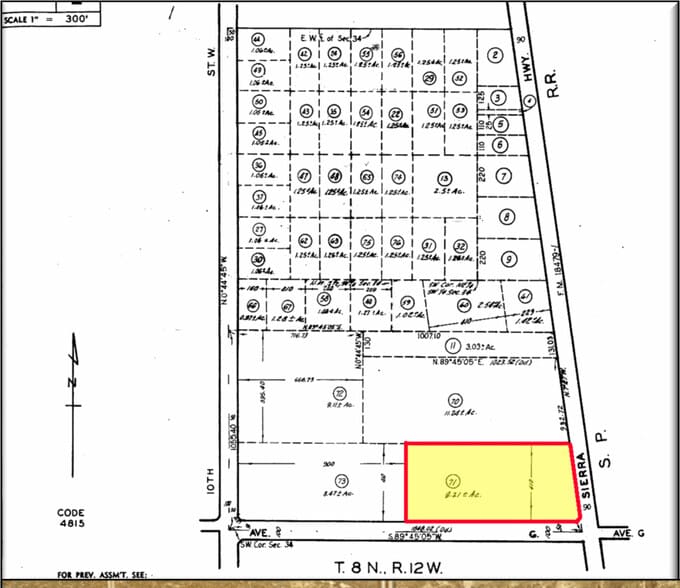 Avenue G, Lancaster, CA for sale - Plat Map - Image 3 of 3