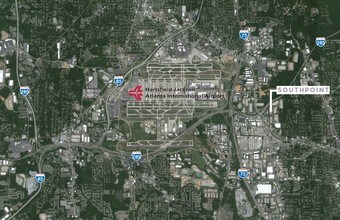 1500 Southpoint Dr, Forest Park, GA - aerial  map view