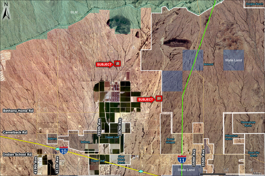 Approx. 387th Ave & Northern and Approx. 373rd Ave, Tonopah, AZ for sale - Aerial - Image 2 of 5