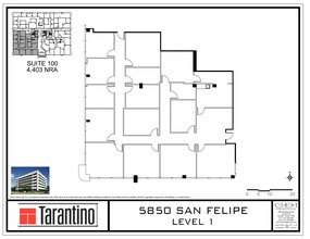 5850 San Felipe St, Houston, TX à louer Plan de site- Image 1 de 1