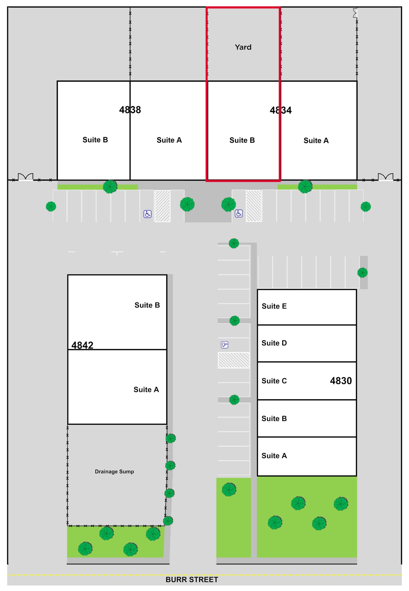 4834-4838 Burr St, Bakersfield, CA for lease Site Plan- Image 1 of 2