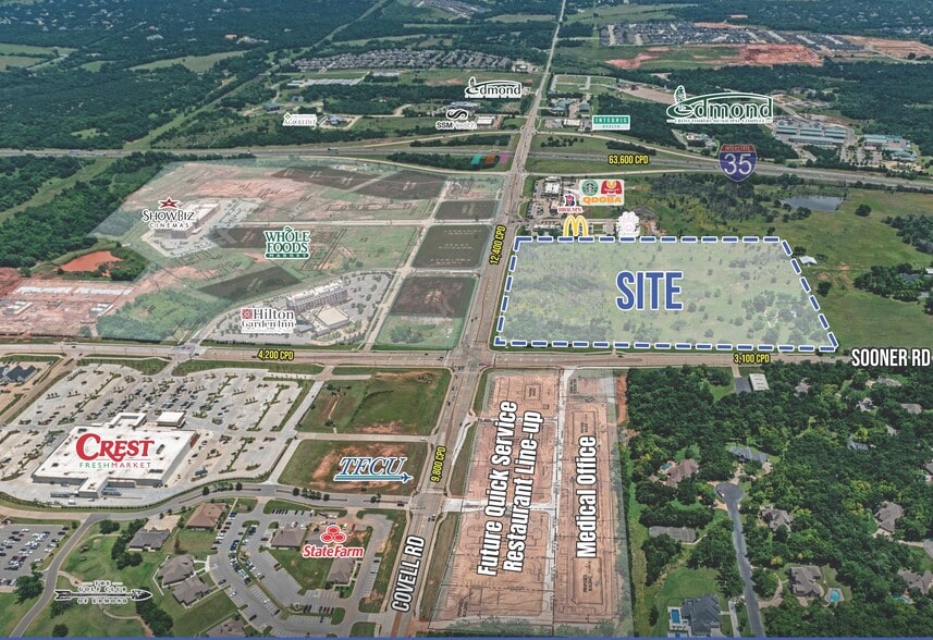 SE/C of E Covell Rd & N Sooner Rd, Edmond, OK for sale - Primary Photo - Image 1 of 1