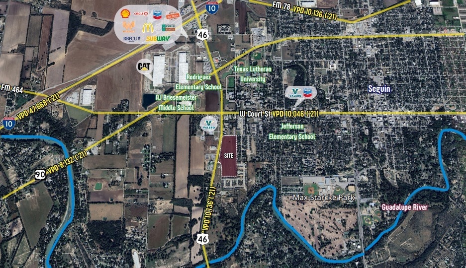 Hwy. 46 & Jefferson Ave., Seguin, TX for sale - Aerial - Image 2 of 4