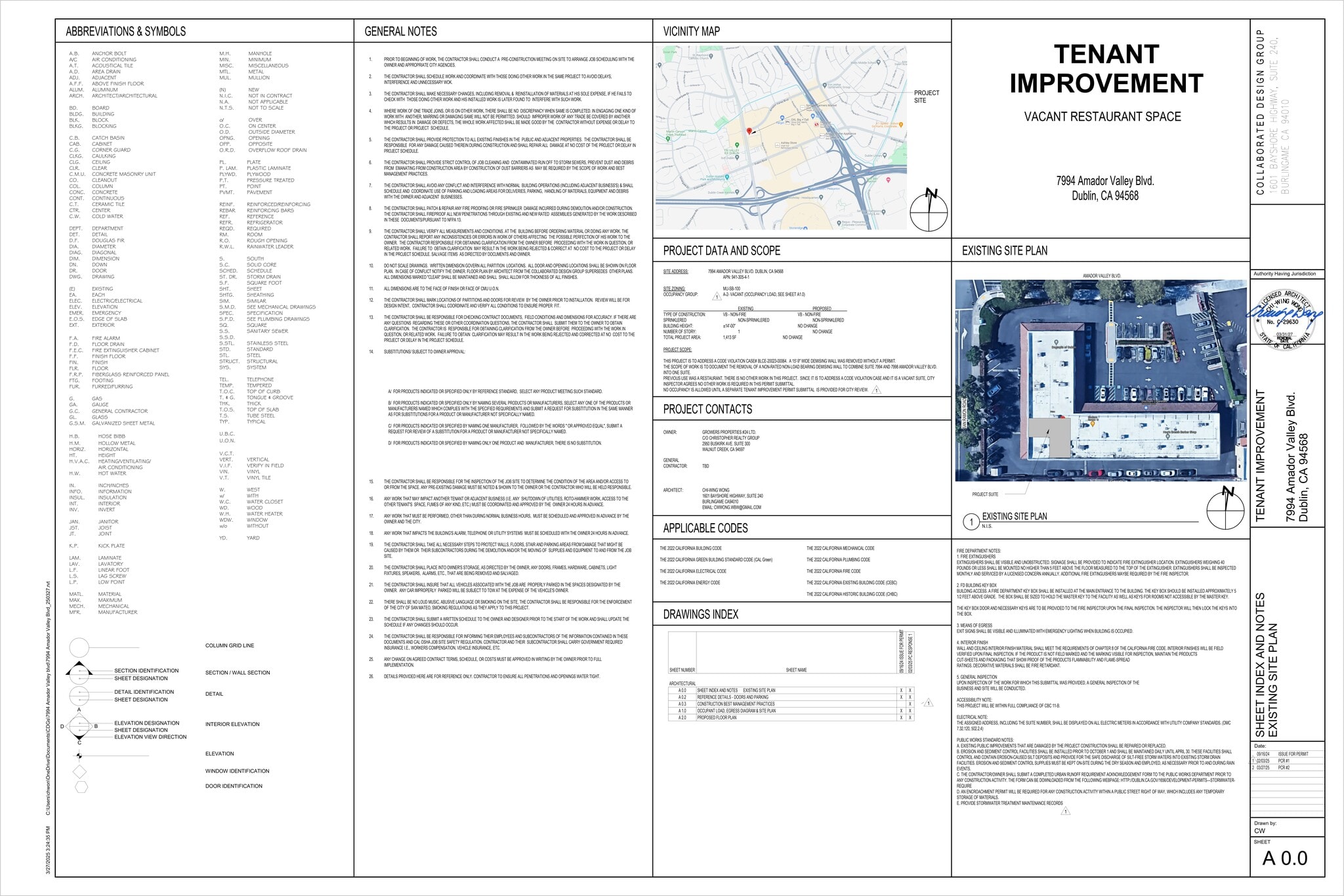 7980-8000 Amador Valley Blvd, Dublin, CA for lease Site Plan- Image 1 of 22