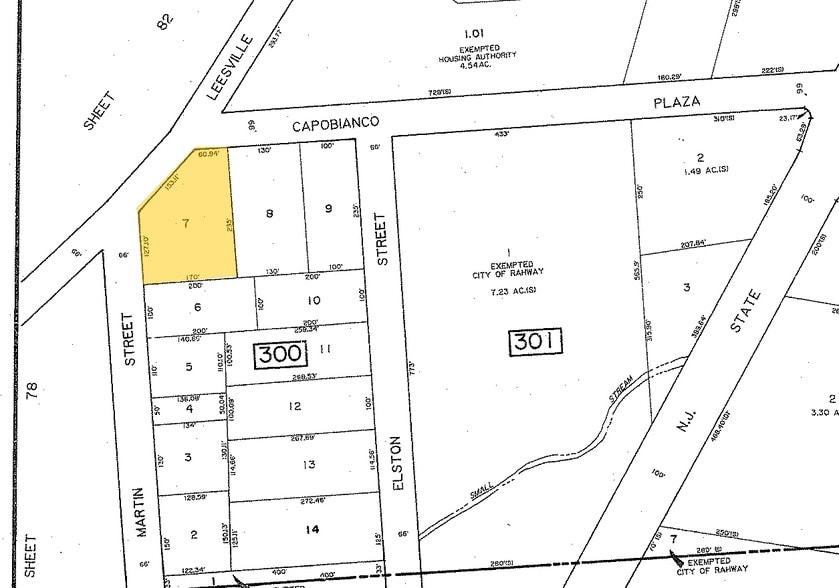 827 Martin St, Rahway, NJ for lease - Plat Map - Image 2 of 7