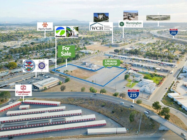 1500 W Highland Ave, San Bernardino, CA à vendre - Aérien - Image 2 de 12