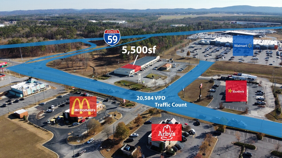 977 Gilbert Ferry Rd SE, Attalla, AL for lease - Aerial - Image 2 of 6